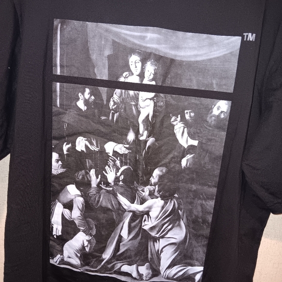 Off-White Off-White SS20 Caravaggio Square print Shirt Size L Semi New - Picture 5 of 6
